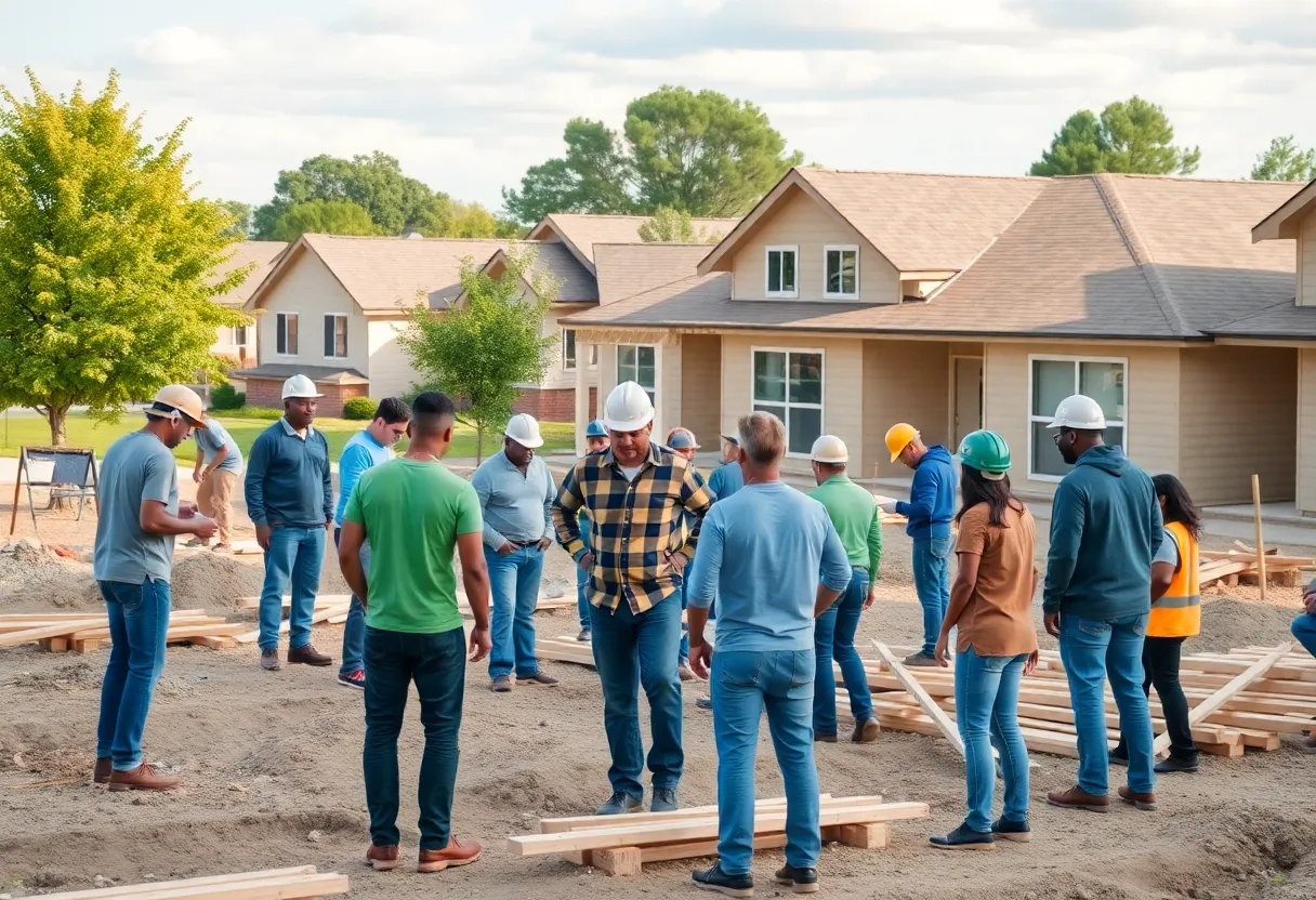 Construction site for affordable housing in Greenville County