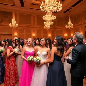 Elegant debutantes celebrating at the 68th Annual Ball in Greenville