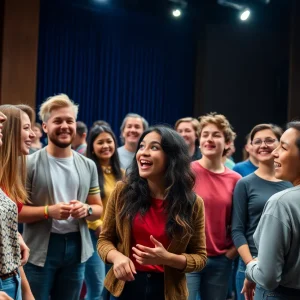 Actors rehearsing for casting calls in Greenville