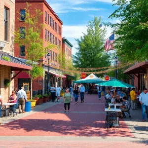 Rendering of a revitalized community space in Greenville County