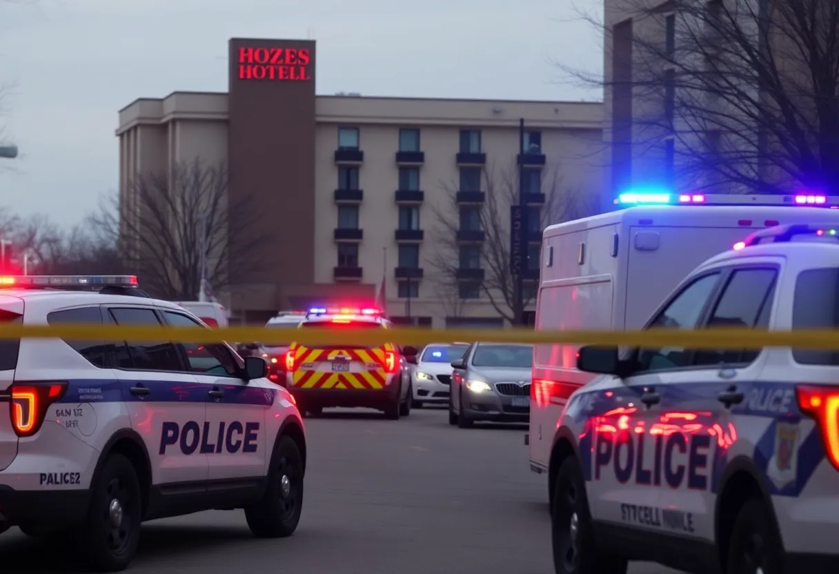 Police presence at a shooting scene in Greenville