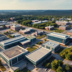 Aerial view of Greenville's life sciences facilities