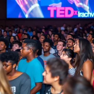 Audience at the inaugural student-led TEDx event in Greenville