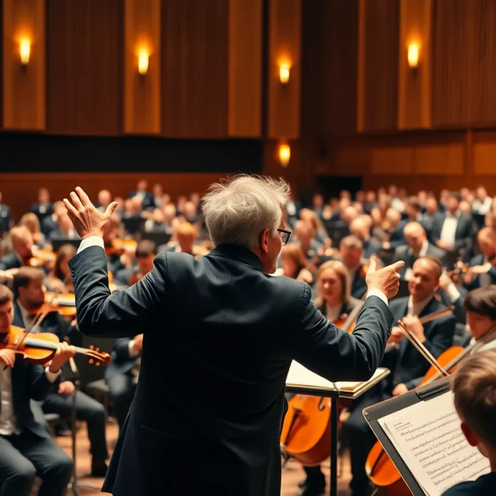 Orchestra performing at the Greenville Symphony concert