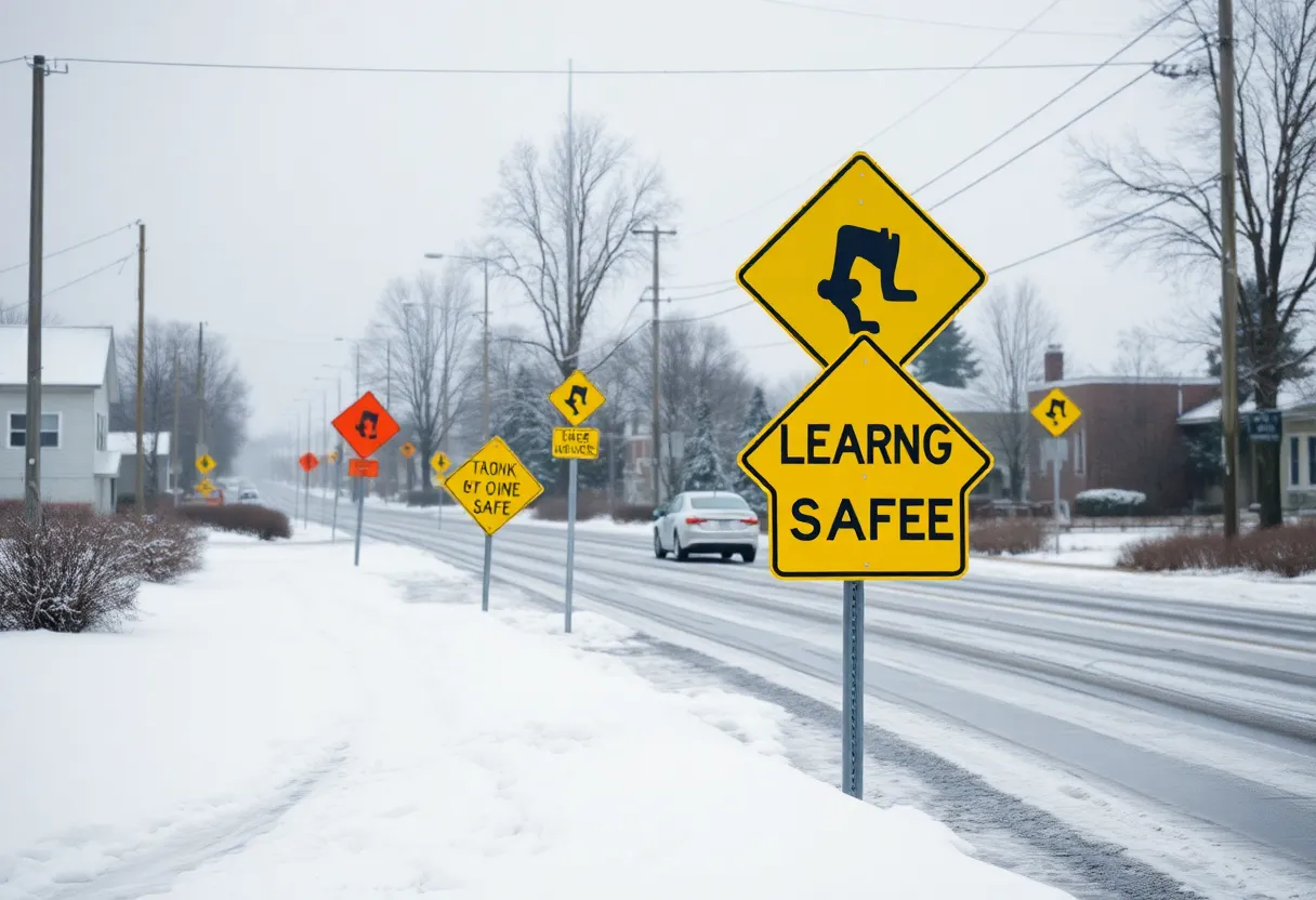 Icy road conditions in Upstate South Carolina affecting travel