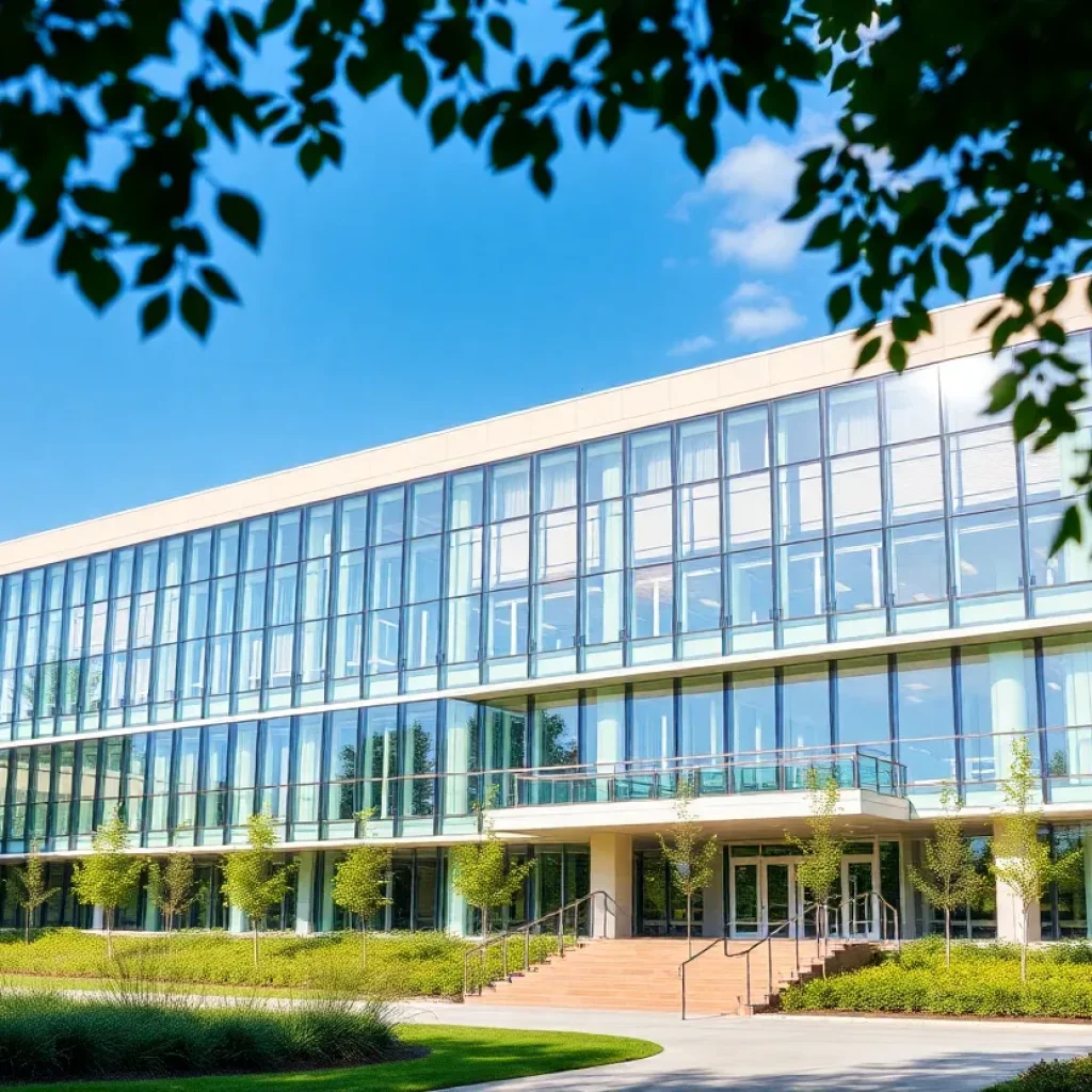 Exterior view of the Prisma Health Center for Health & Life Sciences in Greenville