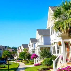 Beautiful neighborhood in Summerville, South Carolina.