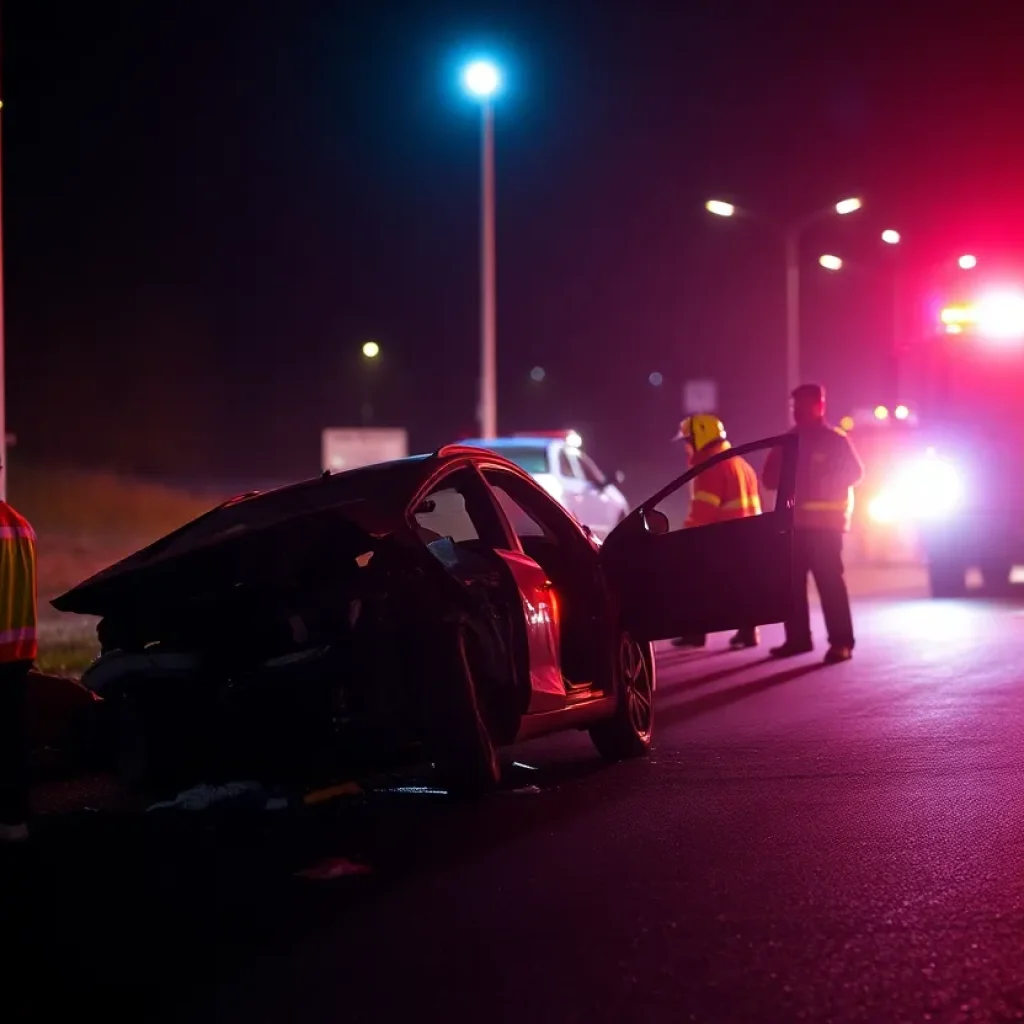 Crash site on New Year's Eve