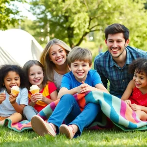 Families enjoying activities on YES DAY in Greenville, South Carolina