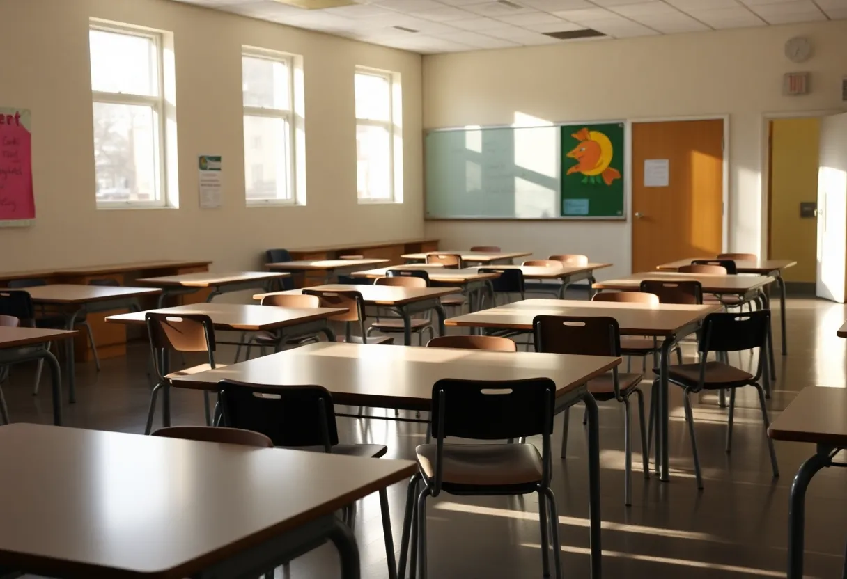 Empty Classroom at Green Charter School