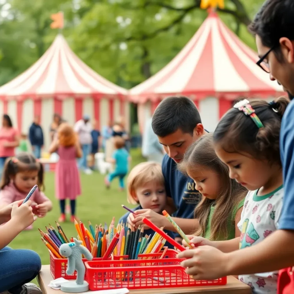 Families enjoying various activities together outdoors in Upstate South Carolina