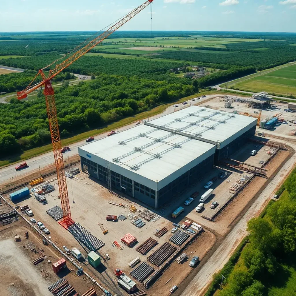 Construction site for Isuzu North America manufacturing facility