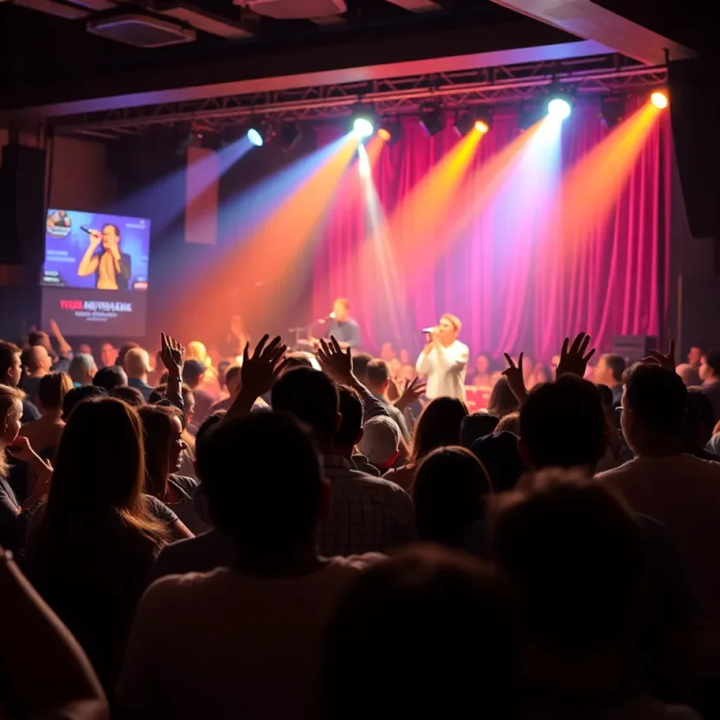 Audience enjoying a live music performance in Greenville