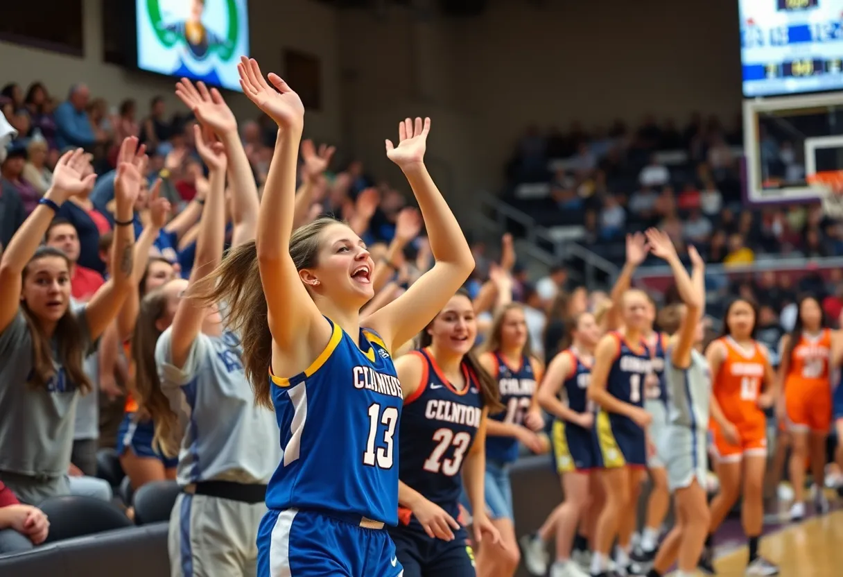 UConn Basketball Team Celebrates Victory