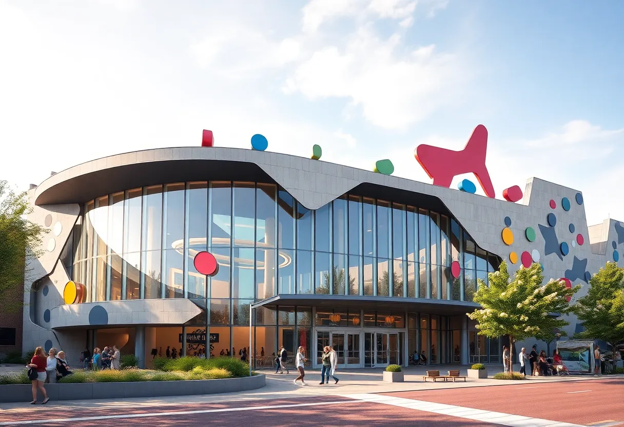 Exterior view of the new Centre Stage performing arts facility in Greenville