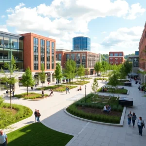 Artists rendering of Greenville County Square redevelopment