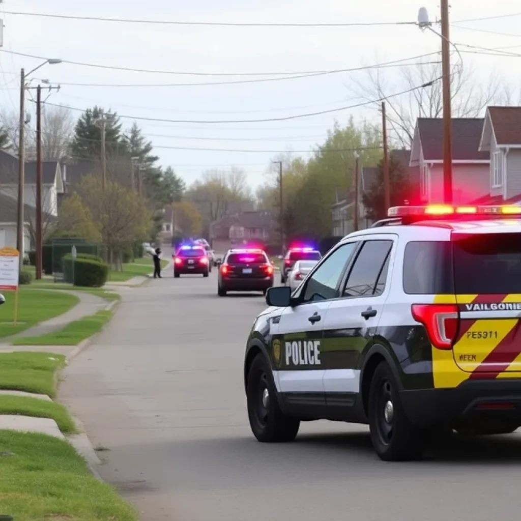 Police presence during a standoff in Greenville County.