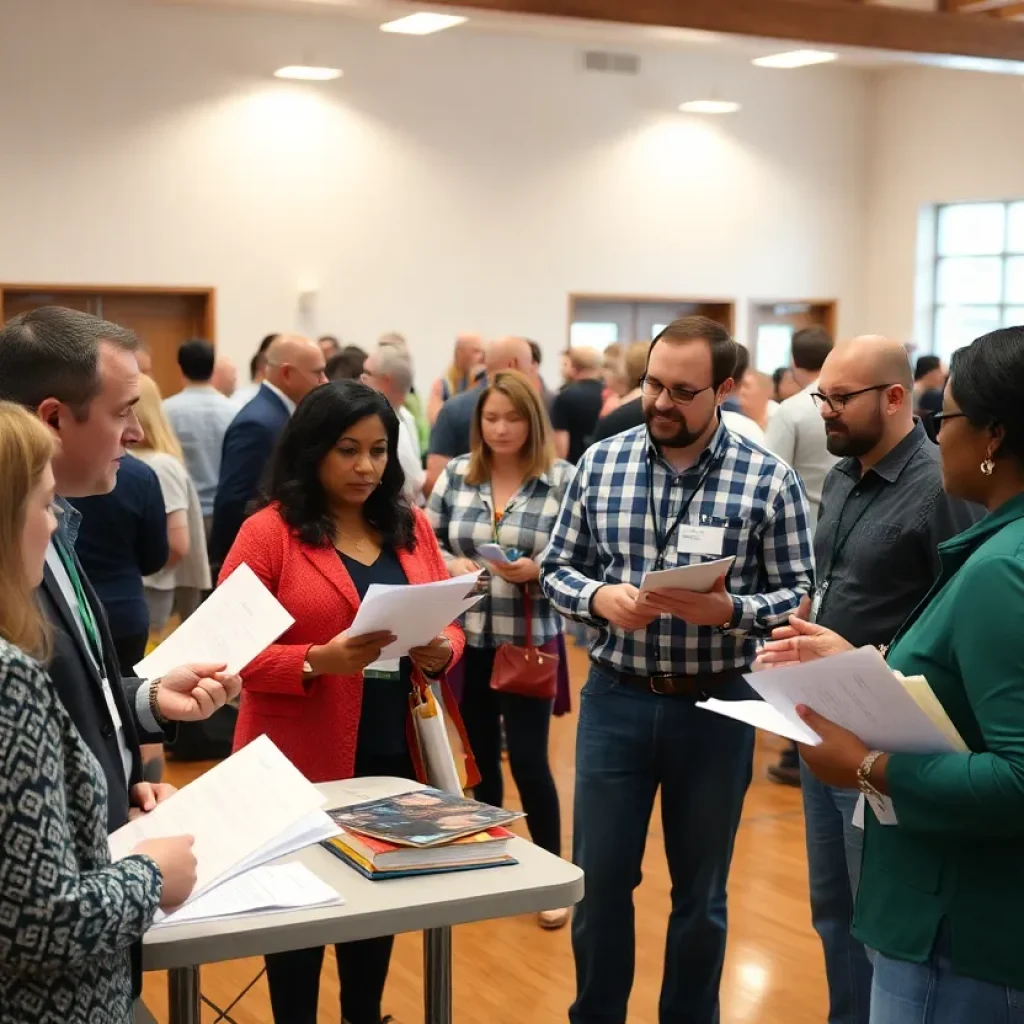 Local vendors networking at the Greenville event