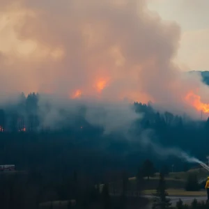 Carolina Wildfires Scene