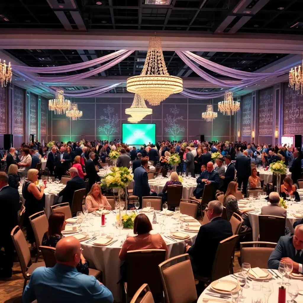 Guests enjoying the Evening of Hope Gala at the Greenville Convention Center.