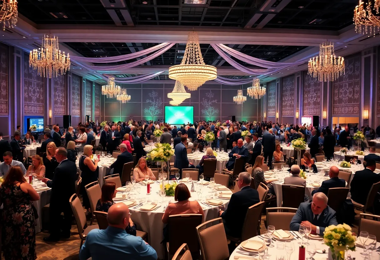 Guests enjoying the Evening of Hope Gala at the Greenville Convention Center.