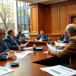 Greenville city council members discussing the FY 2026 budget proposal during a meeting.