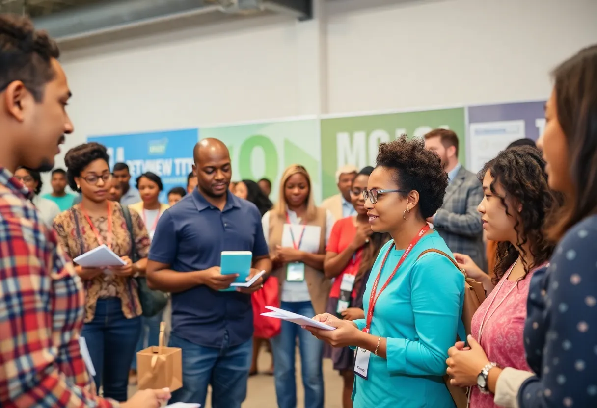 A community gathering focused on workforce development in Greenville