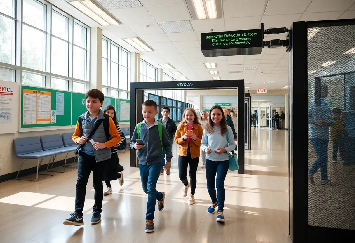 Evolv Weapons Detection System in use at Greenville County Schools