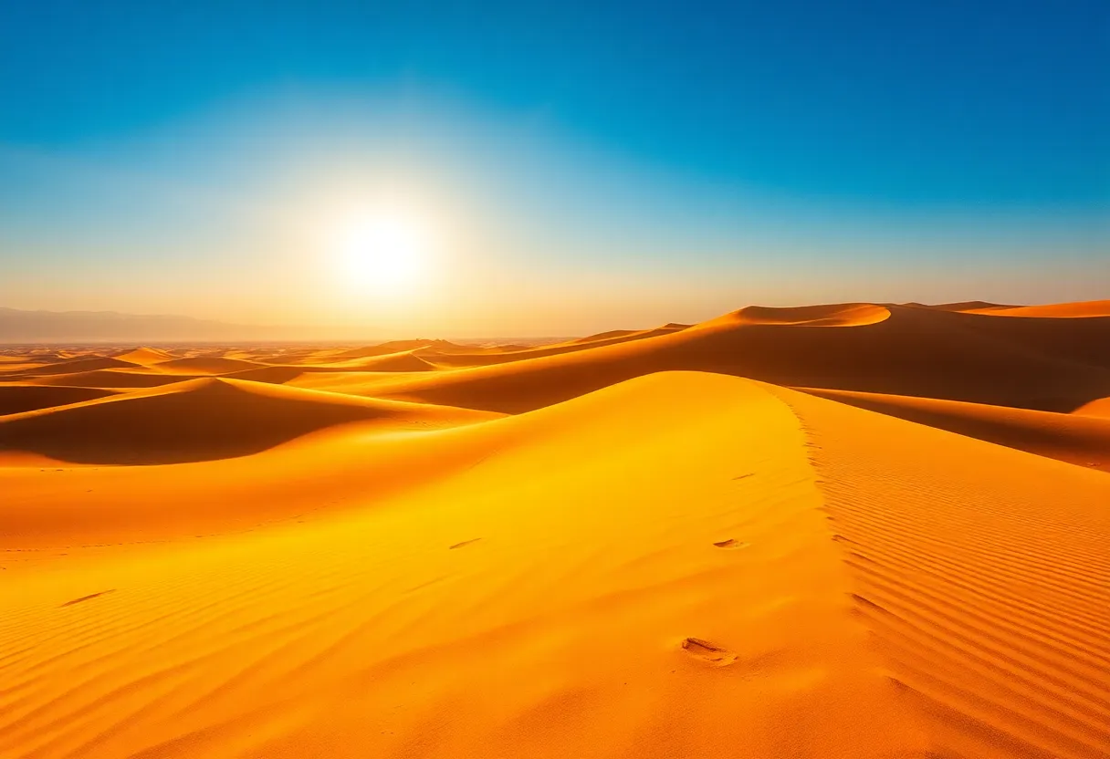 Scene from the Sinai Desert depicting a narrative of friendship