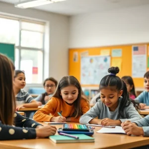 Students learning in a Greenville County classroom
