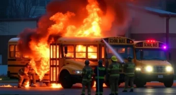 Greenville Man Charged in School Bus Arson Incident