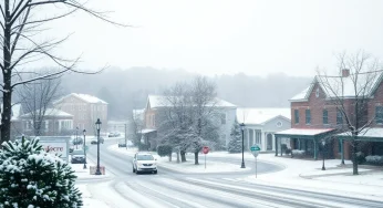 Snow Flurries Blanket Upstate South Carolina