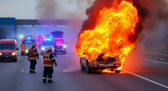 Vehicle Fire Causes Major Delays on I-77 Near Carowinds